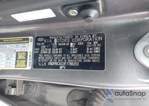 2015 Kia Sportage Lx from USA, damaged, VIN KNDPBCAC0F7786353